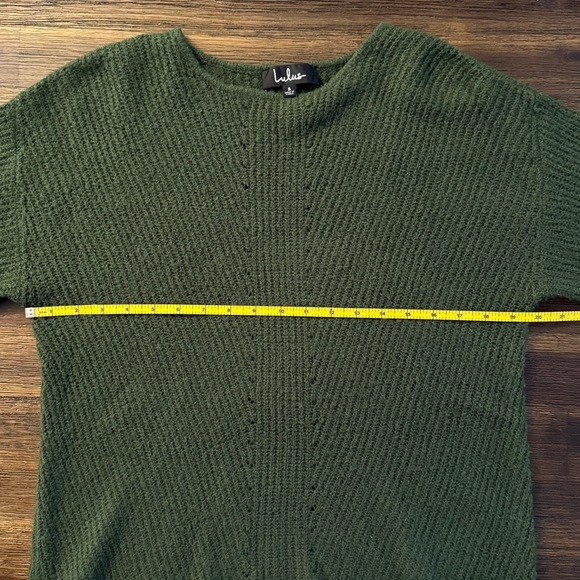 Lulu’s Dark Green Tunic Length Sweater Small - Picture 6 of 8